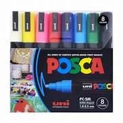 MARCADOR UNI POSCA PC-5M ESTUCHE X 8 COLORES CLASICOS 