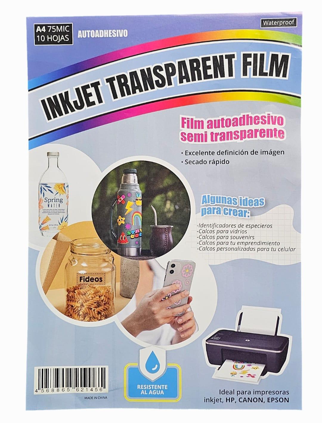 PAPEL VINILO AUTOADHESIVO INK JET A4 X10 REXON 