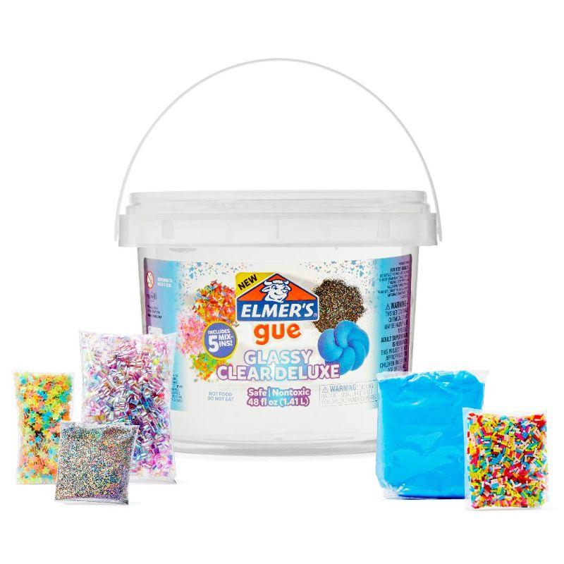 PEGAMENTO BALDE GLASSY CLEAR DELUXE 1.41L  X5 TOPPINGS ELMERS 