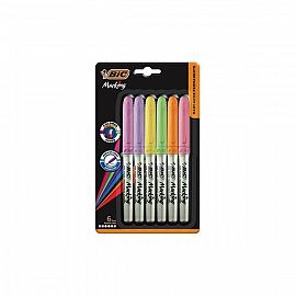 Marcadores Pasteles Bic Permanentes x 6