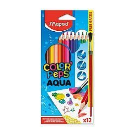 LAPICES DE COLORES MAPED COLOR PEPS X 12 LARGOS ACUARELABLES (836011)