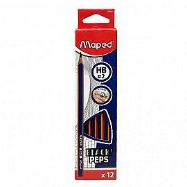 LAPIZ NEGRO MAPED BLACK PEPS NAVI HB C/GOMA (DOCENA)