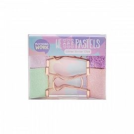 BINDER CLIP GLITTER X4  COD.2020305  MOOVING 