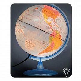 GLOBO TERRAQUEO  BASE PLASTICA 207 LW  CON LUZ PLOW