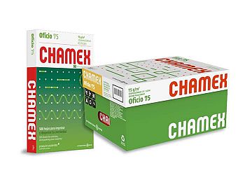RESMA OFICIO 75 GRS CAJA X5 UNIDADES   CHAMEX 