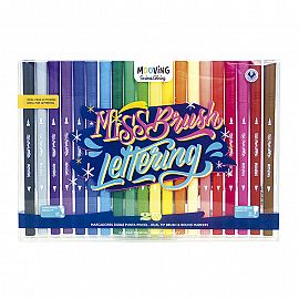 MARCADOR MOOVING DOBLE PUNTA BLISTER X 20 COLORES