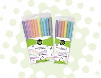 MARCADOR ESCOLAR X6 PASTEL PIZZINI