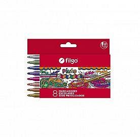 MARCADOR FILGO PINTO ESTUCHE X8U. METALIZADO (CM2220-E8-MET)