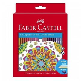 LAPICES DE COLORES 72 UNIDADES LARGOS  FABER CASTELL 