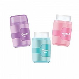 SACAPUNTA PLASTICO MAPED C/GOMA CONNECT PASTEL 2 FILOS (049231)