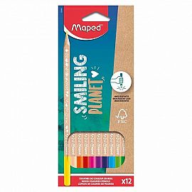 LAPICES  SMILING PLANET X12 MAPED 