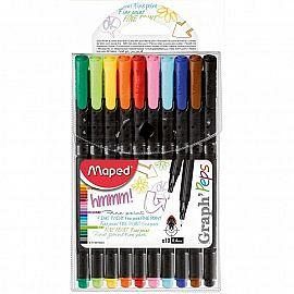 MARCADOR MICROFIBRA X10 COLORES MAPED 