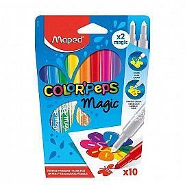 MARCADOR MAPED COLOR PEPS MAGIC X 10 (8 COLORES + 2 REVELADORES) (844612)