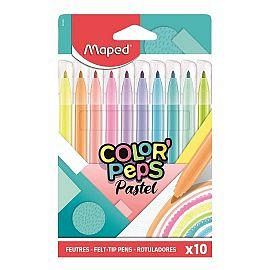 MARCADOR MAPED COLOR PEPS PASTEL X 10 COLORES (845469)
