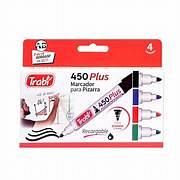 MARCADOR PARA PIZARRA BLANCA  450 X4 TRABI 