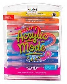 MARCADOR MOOVING ACRILICO BLISTER X 20 COLORES PTA. REDONDA