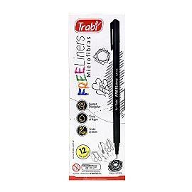 MARCADOR MICROFIBRA NEGRO TRABI