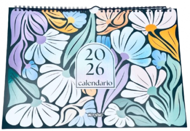 CALENDARIO MOOVING 35X25 FLORAL  2026 (1420241)