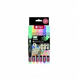 MARCADOR PUNTA PICEL X6PASTEL  DE PINTURA AL  AGUA (MULTIPLE FILGO            ES SUPERFICIES)