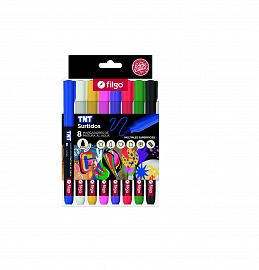 MARCADOR PINTURA AL AGUA X8 MULTIPLES SUPERFICIES FILGO 